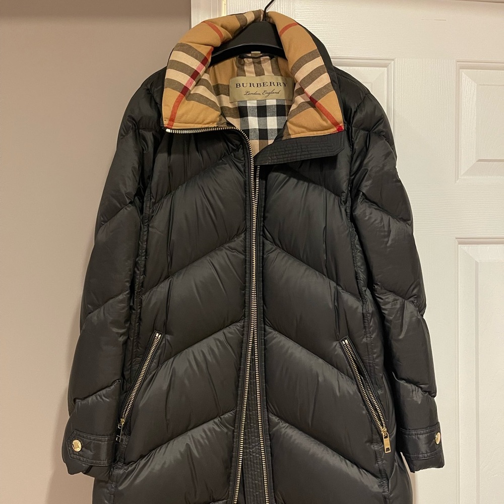 Chevron-quilted Down-filled Coat